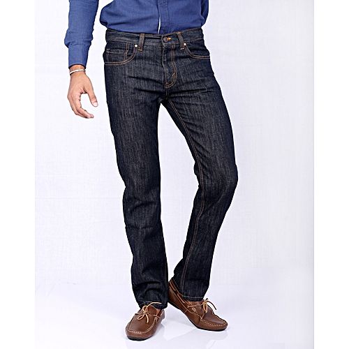 dark blue straight leg jeans mens