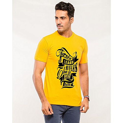 yellow t shirt outfit men