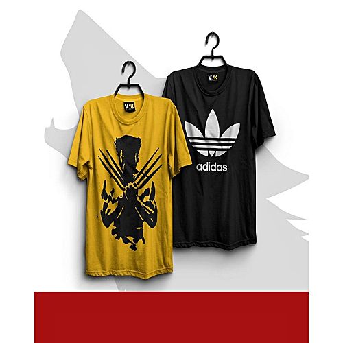 Daraz Fashion Pack Of 2 Printed Tshirts 