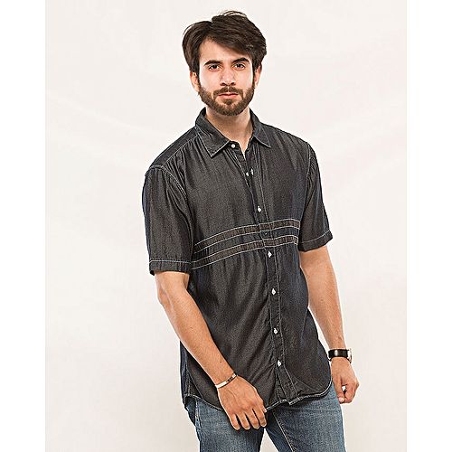 dark denim shirt mens