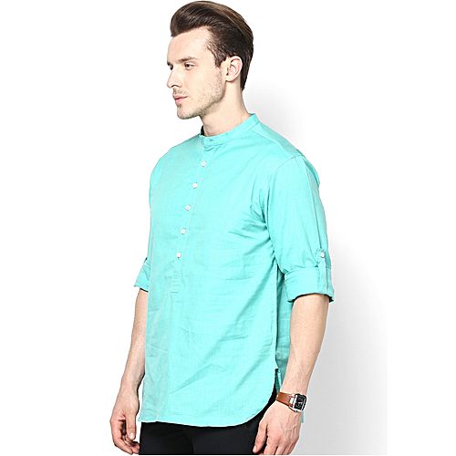 turquoise shirt outfit men