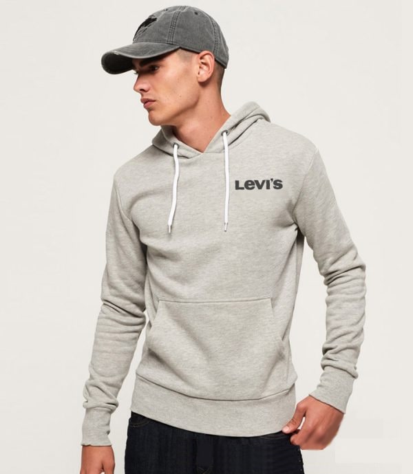 levis grey hoodie mens