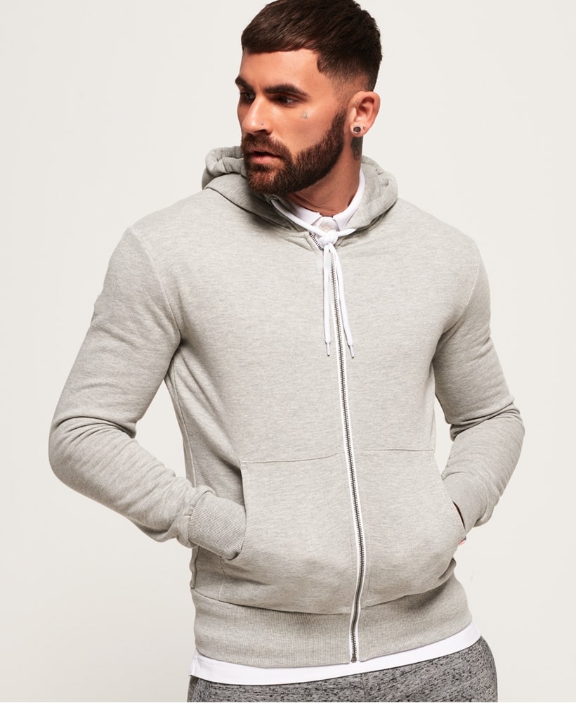grey zipper hoodie