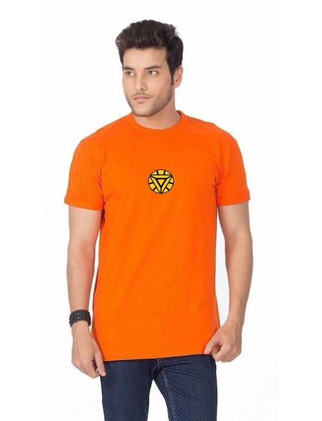 printed man iron t shirt Printed shirt  Menswear.pk  For Him Iron T mw442 Orange Man