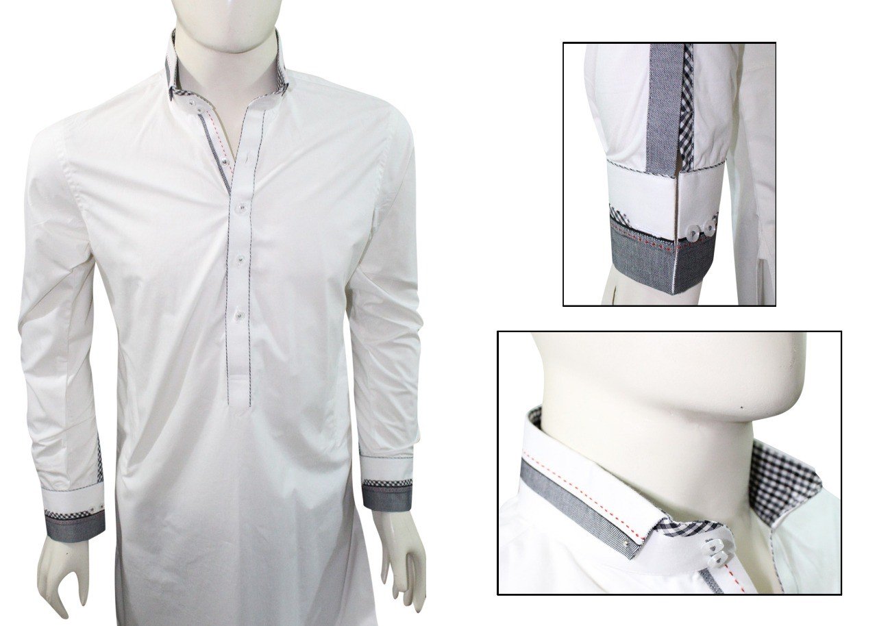 white shalwar kameez design