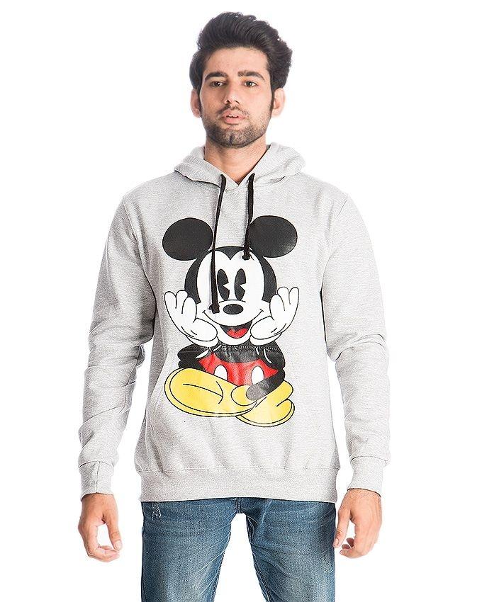 mickey mouse hoodie grey