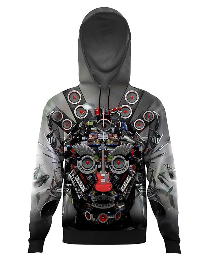 all over man printed hoodie