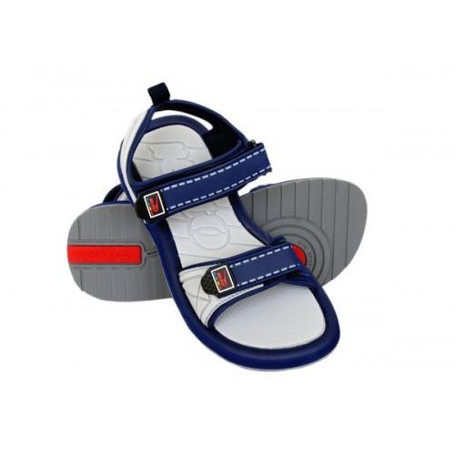 Blue And White Rubber Kito Sandals For 