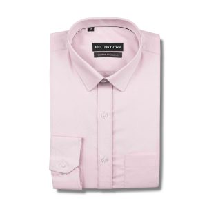 Buttondown Pink Plain Slim Fit Shirt