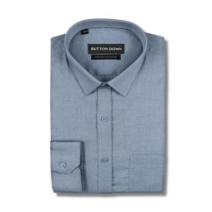 Buttondown Slate Grey Printed Shirt