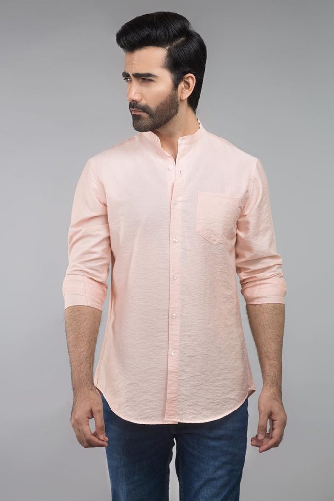 Gul Ahmed Red Casual Shirt CM-YD-2691 - Menswear.pk