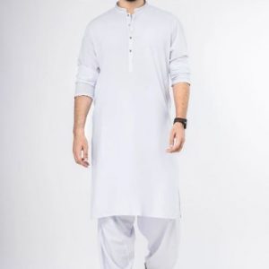 Edenrobe Shalwar Suits EMTKS21S-40916 - White