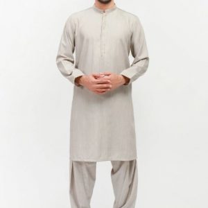 Edenrobe Shalwar Suits EMTKS21S-40939 - Light Grey