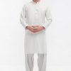 Edenrobe Shalwar Suits EMTKS22S-40925 - Off White