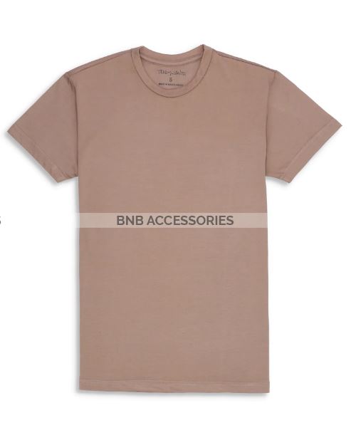 Edenrobe T-Shirts EMTBT20-003-Crew Neck-Grey