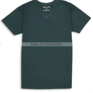 BnB Accessories Green Half Sleeves V Neck T-Shirt For Men