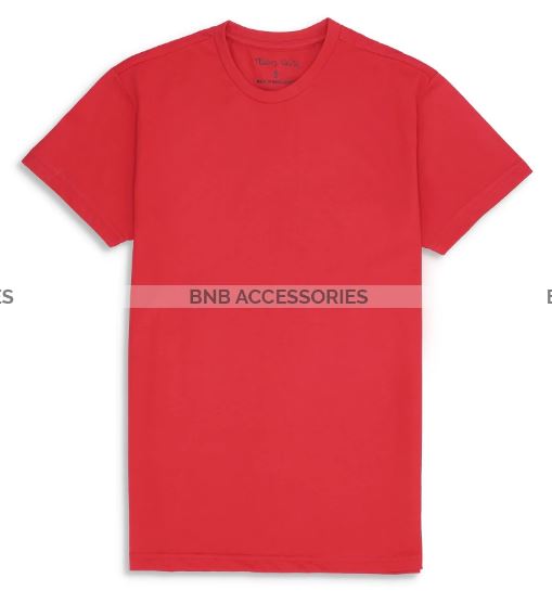 Edenrobe T-Shirts EMTBT20-003-Crew Neck-Grey