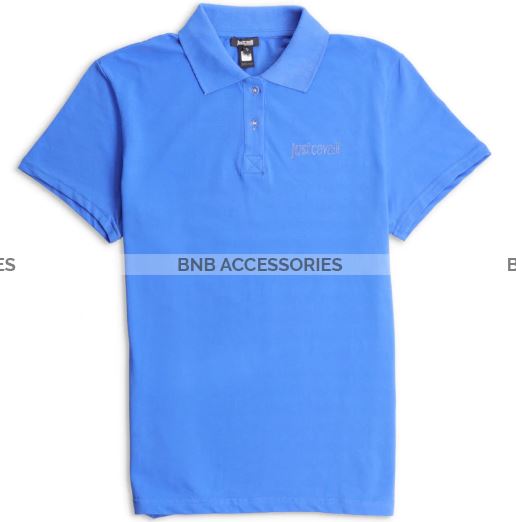 BnB Accessories Royal Blue JC Logo Printed Polo For Men