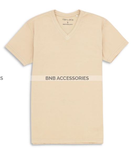 BnB Accessories White Half Sleeves Round Neck T-Shirt For Men