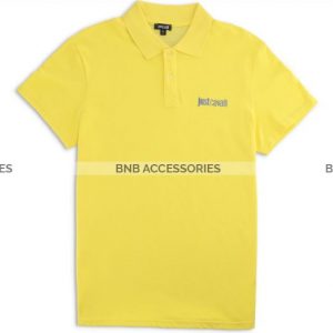 BnB Accessories Yellow JC Logo Printed Polo For Men