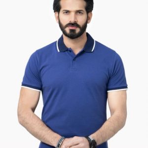 Edenrobe Men's Blue Polo Shirt - EMTPS22-004