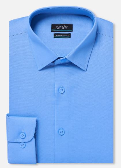 Edenrobe Men's Lavender Shirt Plain - EMTSB21-036