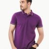 BnB Accessories Red Basic JC Printed Polo For Men