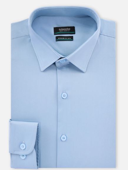 Edenrobe Men's Blue Shirt Plain - EMTSB21-038