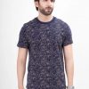 Edenrobe T-Shirts Men's Blue Graphic Tee - EMTGT21-001