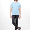 Edenrobe T-Shirts Men's Teal Blue Basic Tee - EMTBT22-005