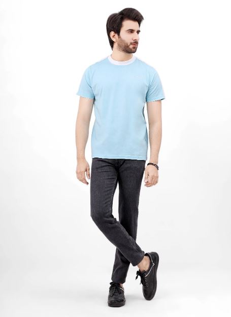BnB Accessories Blue and White Two Tone T-Shirt For Men