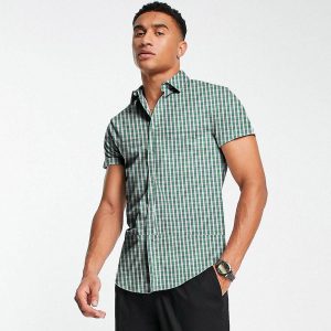 Elo Cool Work Havre Check Design Short Sleeve Casual shirt for men