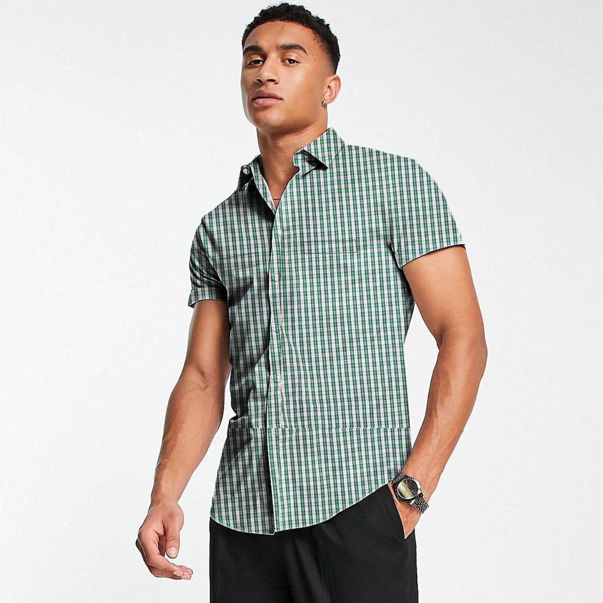 Elo Light Square Check Cut Label Long Sleeves Casual shirt for men