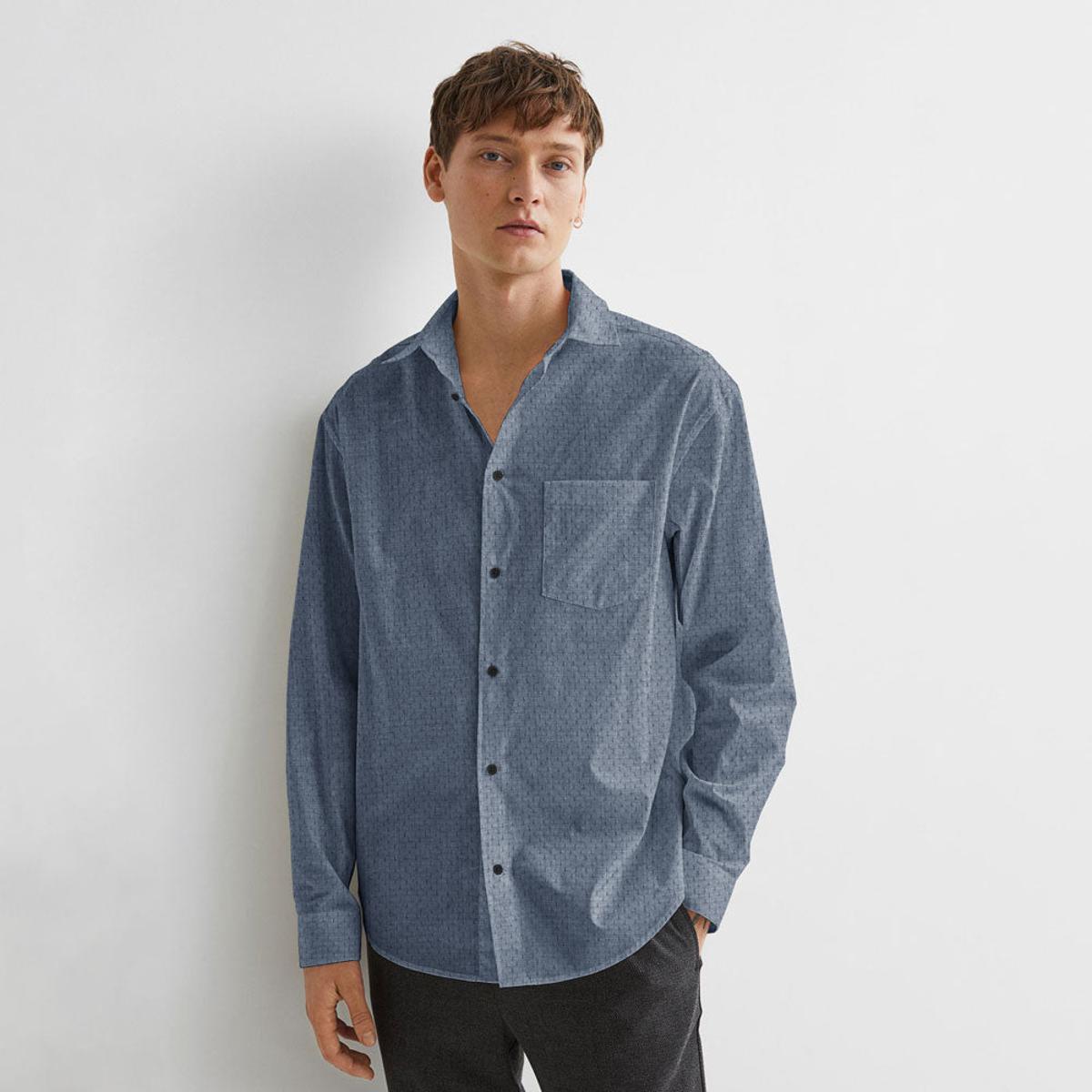 Elo Cool Work Men's Check Design Long Sleeve Casual Shirt