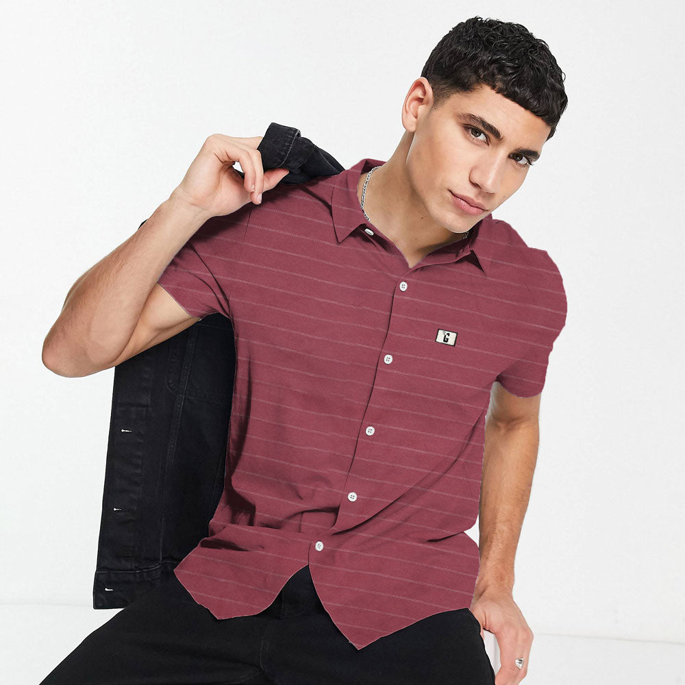 Elo New Fashion Strips Design Slim Fit Casual shirt for men