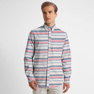 Elo New Fashion Strips Design Slim Fit Casual shirt for men